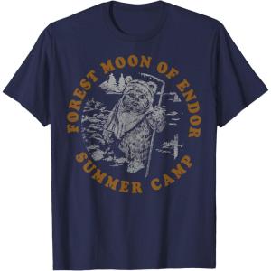 imageStar Wars Forest Moon Of Endor Summer Camp TShirtNavy Blue