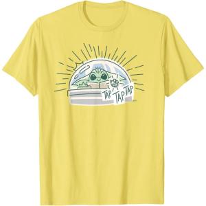 imageStar Wars Grogu Tap Mandalorian Starfighter TShirtLemon Yellow