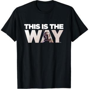 imageStar Wars Mandalorian Mando This Is The Way TShirtBlack