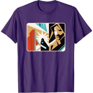 imageStar Wars ObiWan Kenobi Darth Vader Duel Cutout TShirtPurple