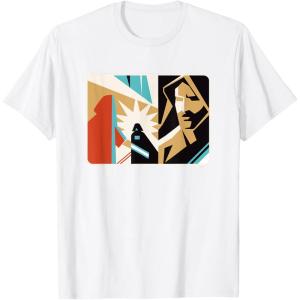 imageStar Wars ObiWan Kenobi Darth Vader Duel Cutout TShirtWhite