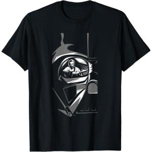 imageStar Wars ObiWan Kenobi Darth Vader Helmet TShirtBlack