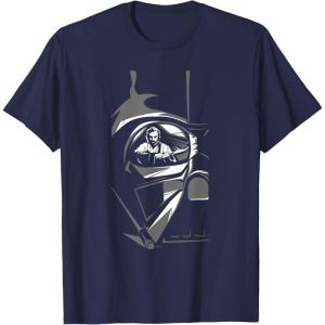 imageStar Wars ObiWan Kenobi Darth Vader Helmet TShirtNavy Blue