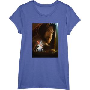 imageStar Wars ObiWan Kenobi Darth Vader Showdown TShirtBright Blue Heather