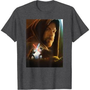 imageStar Wars ObiWan Kenobi Darth Vader Showdown TShirtDark Heather Grey