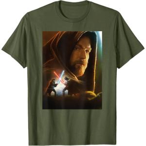 imageStar Wars ObiWan Kenobi Darth Vader Showdown TShirtOlive Green