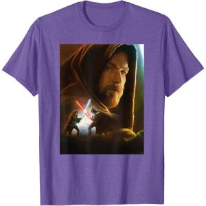 imageStar Wars ObiWan Kenobi Darth Vader Showdown TShirtPurple Heather