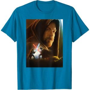 imageStar Wars ObiWan Kenobi Darth Vader Showdown TShirtSapphire Blue