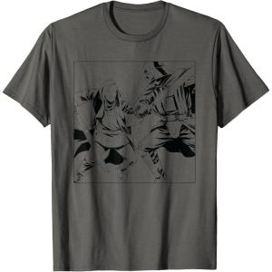 imageStar Wars ObiWan Kenobi vs Darth Vader Coloring Sketch TShirtAsphalt Grey