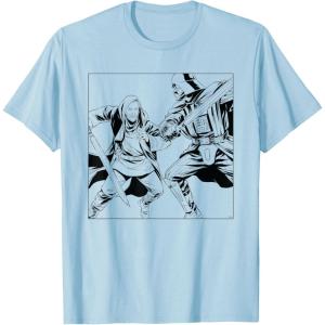 imageStar Wars ObiWan Kenobi vs Darth Vader Coloring Sketch TShirtBaby Blue