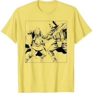 imageStar Wars ObiWan Kenobi vs Darth Vader Coloring Sketch TShirtLemon Yellow