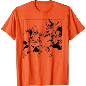 imageStar Wars ObiWan Kenobi vs Darth Vader Coloring Sketch TShirtOrange