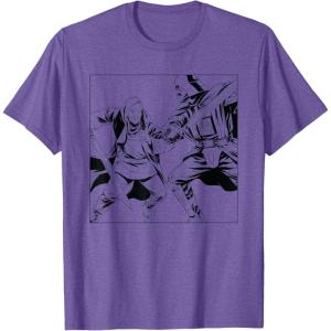 imageStar Wars ObiWan Kenobi vs Darth Vader Coloring Sketch TShirtPurple Heather