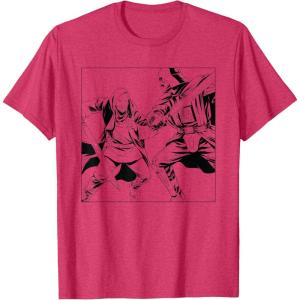 imageStar Wars ObiWan Kenobi vs Darth Vader Coloring Sketch TShirtRed Heather