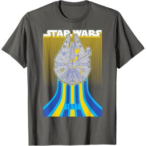 imageStar Wars Retro Falcon Speed TShirtAsphalt Grey