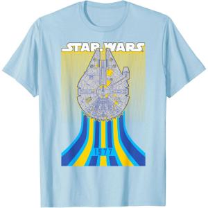 imageStar Wars Retro Falcon Speed TShirtBaby Blue