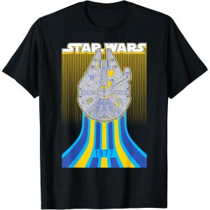 imageStar Wars Retro Falcon Speed TShirtBlack