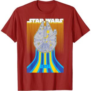 imageStar Wars Retro Falcon Speed TShirtCranberry Red