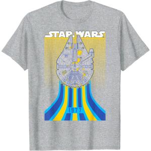 imageStar Wars Retro Falcon Speed TShirtHeather Grey