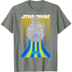 imageStar Wars Retro Falcon Speed TShirtOlive Heather