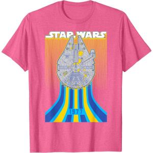 imageStar Wars Retro Falcon Speed TShirtPink Heather