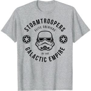imageStar Wars Stormtroopers Empire Elite Collegiate TShirt TShirtHeather Grey