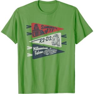 imageStar Wars Summer Of 77 Distressed Retro Vibes Big Chest Logo TShirtGrass Green