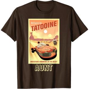 imageStar Wars Tatooine Matching Family AUNT TShirt TShirtBrown