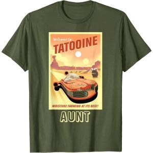 imageStar Wars Tatooine Matching Family AUNT TShirt TShirtOlive Green
