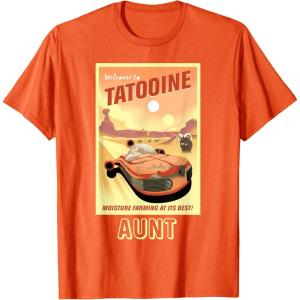 imageStar Wars Tatooine Matching Family AUNT TShirt TShirtOrange