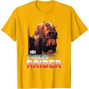 imageStar Wars The Book Of Boba Fett Tusken Raider Portrait Fade TShirtGolden Yellow