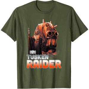 imageStar Wars The Book Of Boba Fett Tusken Raider Portrait Fade TShirtOlive Green