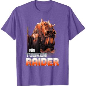 imageStar Wars The Book Of Boba Fett Tusken Raider Portrait Fade TShirtPurple Heather