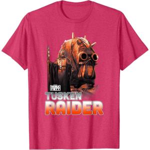 imageStar Wars The Book Of Boba Fett Tusken Raider Portrait Fade TShirtRed Heather