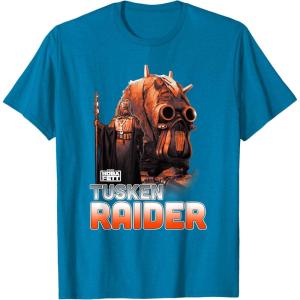 imageStar Wars The Book Of Boba Fett Tusken Raider Portrait Fade TShirtSapphire Blue
