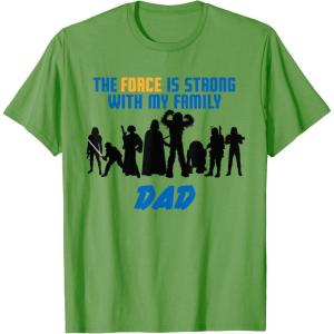 imageStar Wars The Force Matching Family DAD TShirt TShirtGrass Green