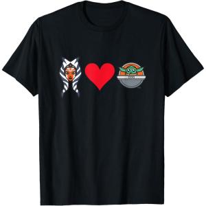 imageStar Wars The Mandalorian Ahsoka Tano Loves Grogu TShirtBlack