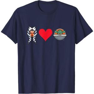 imageStar Wars The Mandalorian Ahsoka Tano Loves Grogu TShirtNavy Blue