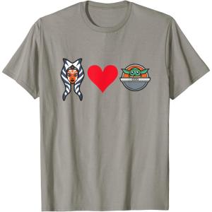 imageStar Wars The Mandalorian Ahsoka Tano Loves Grogu TShirtSlate Grey