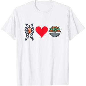 imageStar Wars The Mandalorian Ahsoka Tano Loves Grogu TShirtWhite