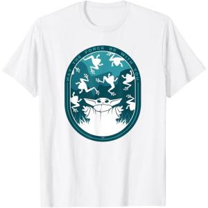 imageStar Wars The Mandalorian Grogu ampamp Frogs May the Force TShirtWhite