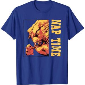 imageStar Wars The Mandalorian Grogu ampamp Rancor Nap Time TShirtRoyal Blue