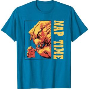 imageStar Wars The Mandalorian Grogu ampamp Rancor Nap Time TShirtSapphire Blue