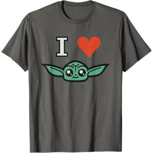 imageStar Wars The Mandalorian I Love Grogu TShirtAsphalt Grey