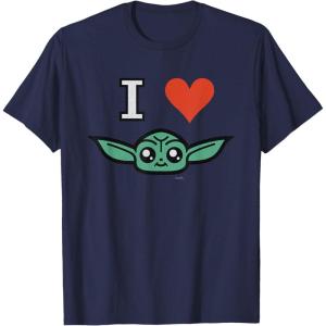 imageStar Wars The Mandalorian I Love Grogu TShirtNavy Blue