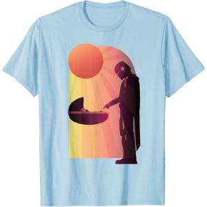 imageStar Wars The Mandalorian The Child Discovery Silhouette TShirtBaby Blue