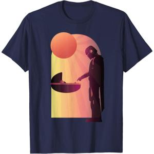 imageStar Wars The Mandalorian The Child Discovery Silhouette TShirtNavy Blue