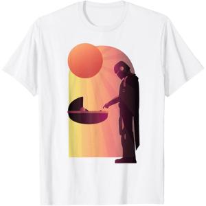 imageStar Wars The Mandalorian The Child Discovery Silhouette TShirtWhite