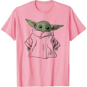 imageStar Wars The Mandalorian The Child Illustration TShirtPink