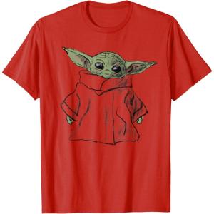 imageStar Wars The Mandalorian The Child Illustration TShirtRed